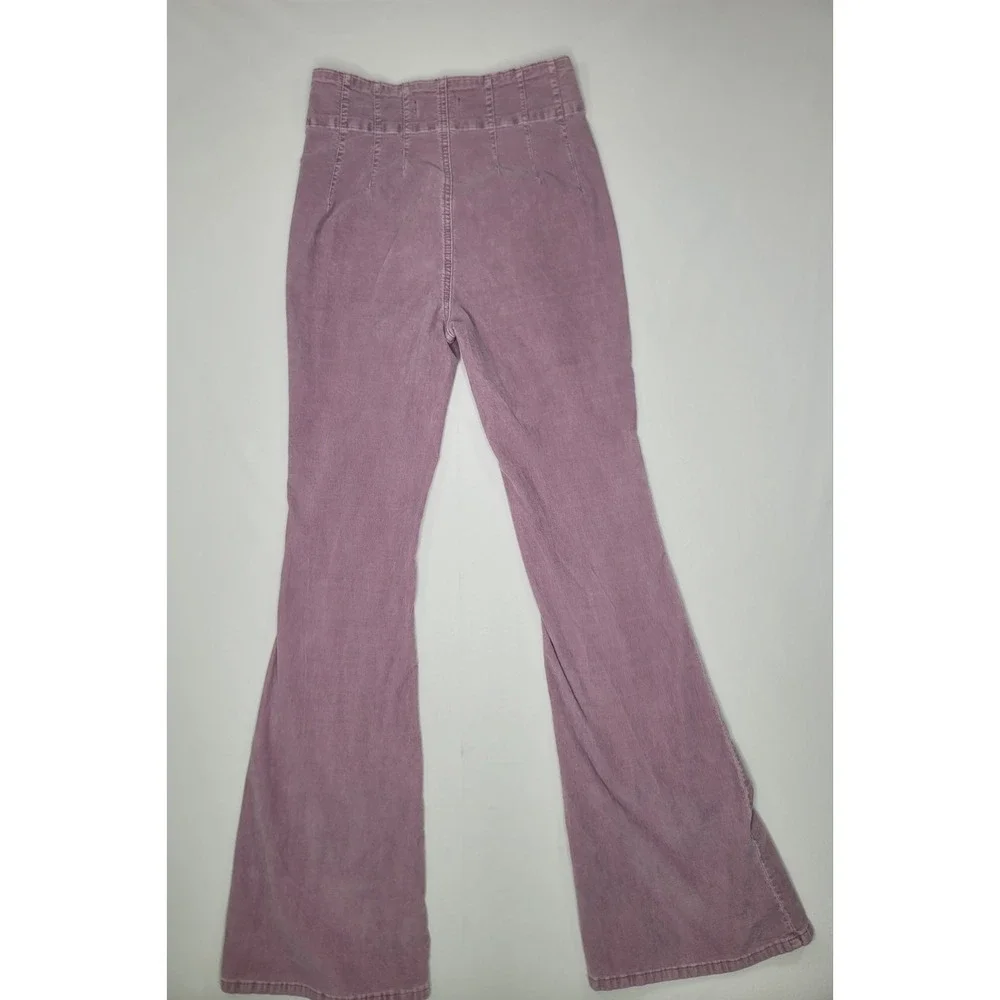 Free People We The Free Pink Corduroy High Rise‎ Flare Pants Size 28